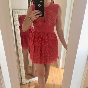 Red lace dress